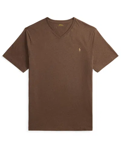 Polo Ralph Lauren Men's Big & Tall Classic Fit V-neck T-shirt In Brown