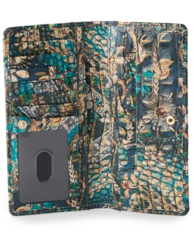 Brahmin Ady Croc Embossed Leather Wallet In Multi