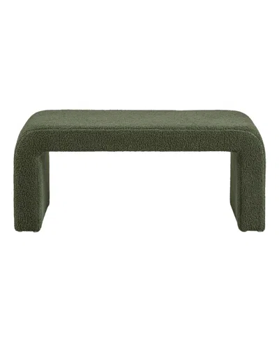 Ink+ivy Steve 42"w Boucle Waterfall Bench In Gray