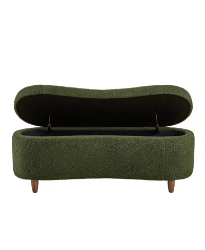 Ink+ivy Bailey 48"w Boucle Flip Top Storage Bench In Gray