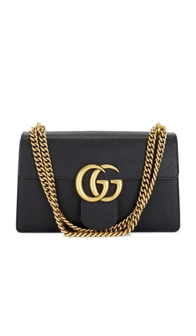 Fwrd Renew Gucci Gg Marmont Shoulder Bag In Black