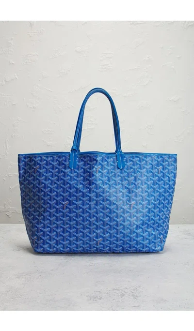 Fwrd Renew Goyard Saint Louis Pm Tote Bag In Blue