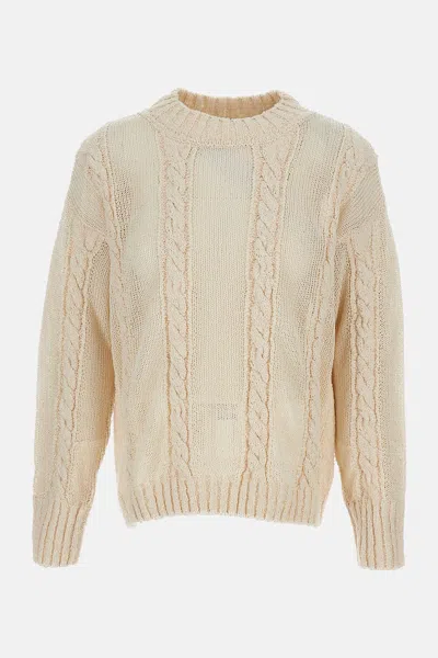 Lorena Antoniazzi Cable-knit Sweater In White