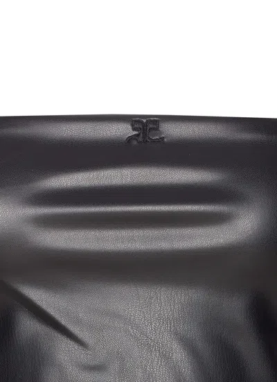 Courrèges Strapless Mini Dress With Back Strap Detail In Black