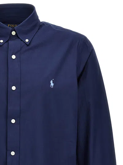 Ralph Lauren Logo Embroidery Shirt In Blue