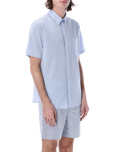 Ralph Lauren Wrinkle S/s Shirt In Blue
