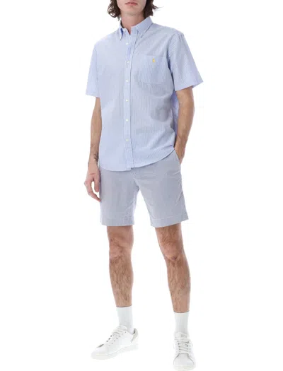 Ralph Lauren Wrinkle S/s Shirt In Blue