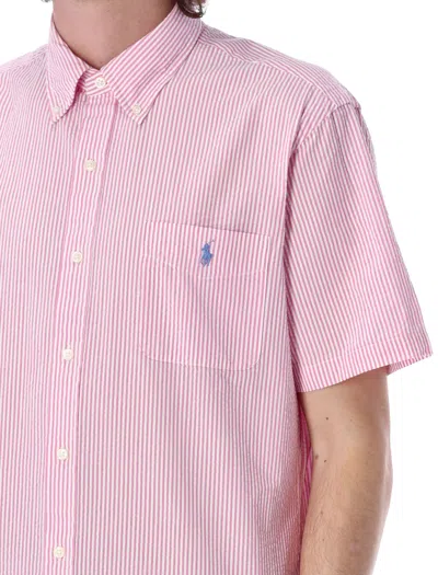 Ralph Lauren Wrinkle S/s Shirt In Pink