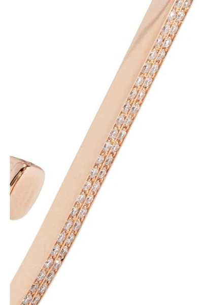 Shop Repossi Staple 18-karat Rose Gold Diamond Ear Cuff