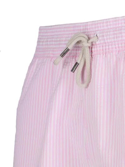 Ralph Lauren Striped Swim Shorts In Animal Print