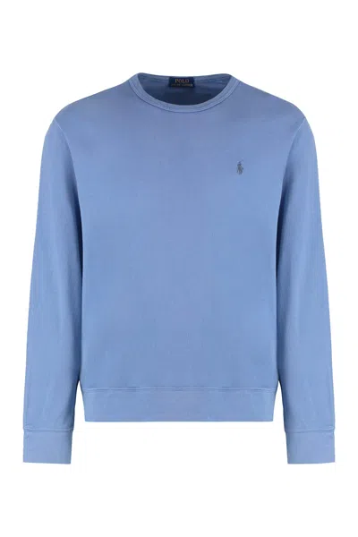Ralph Lauren Long Sleeve Cotton T-shirt In Blue
