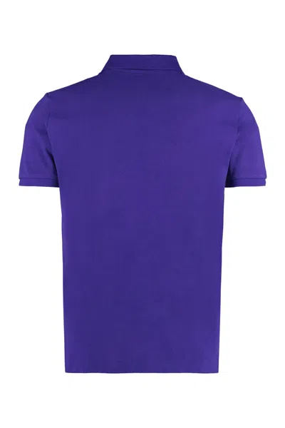 Ralph Lauren Short Sleeve Cotton Polo Shirt In Blue