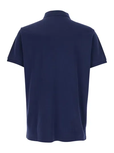 Ralph Lauren Blue Polo Shirt With Large Pony Detail On The Front In Cotton Piquet Man In Blue
