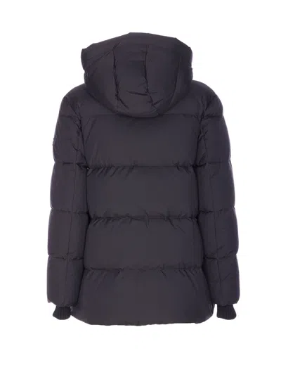 Tatras Hooded Padded Quilted Jacket Pockets In Blue