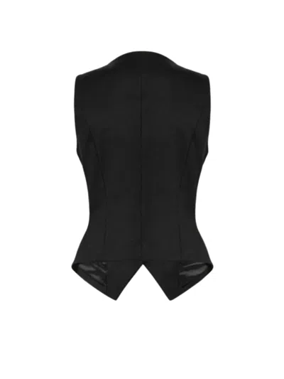 Blugirl Cool Wool Vest In Black