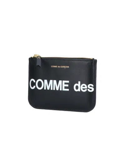 Comme Des Garçons Huge Logo Coin Purse In Black