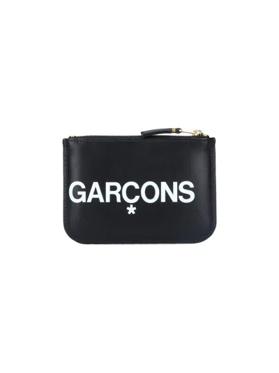 Comme Des Garçons Huge Logo Coin Purse In Black