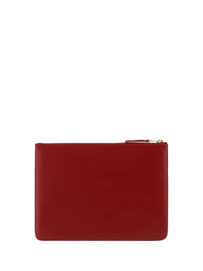 Comme Des Garçons Classic Wallet With Zip Accessories In Red