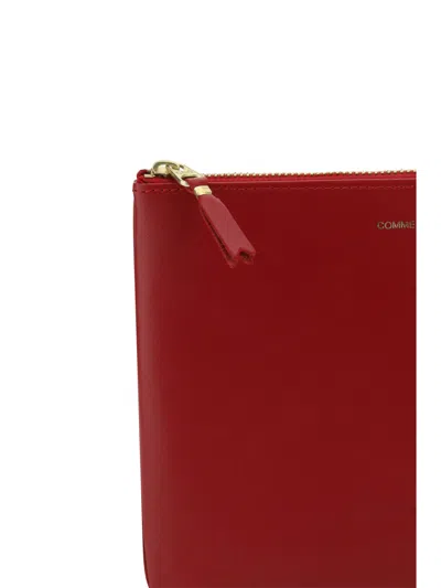 Comme Des Garçons Classic Wallet With Zip Accessories In Red