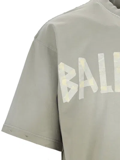 Balenciaga Tape Type T-shirt In Gray