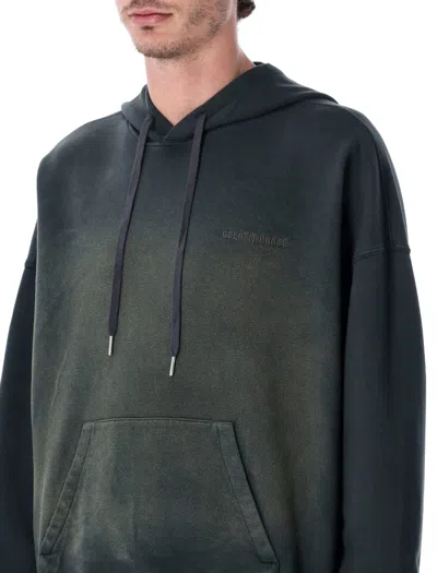 Golden Goose Deluxe Brand Bleached Effect Drawstring Hoodie In Black