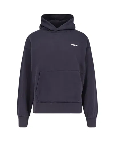 Barrow Cotton Hooded Sweatshirt In Blue