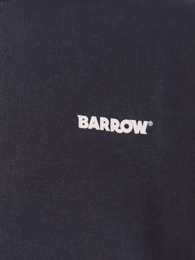 Barrow Cotton Hooded Sweatshirt In Blue