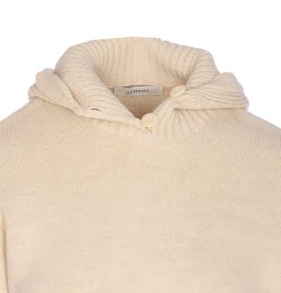 Lemaire Women Hooded Sweater In Brown