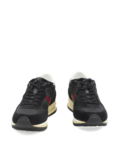 Gucci Sneaker Re-motion In Black Gg Fabric Men