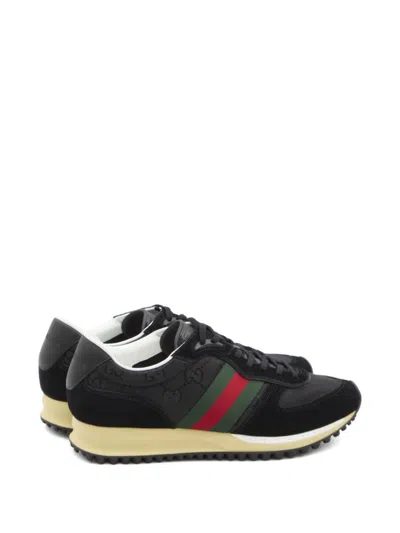 Gucci Sneaker Re-motion In Black Gg Fabric Men