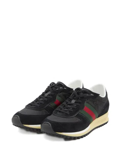 Gucci Sneaker Re-motion In Black Gg Fabric Men