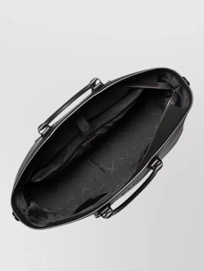 Michael Kors Hudson Pebbled Leather Tote Bag In Black