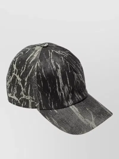 Rick Owens Drkshdw Textured Fabric Cap Vintage Style In Black