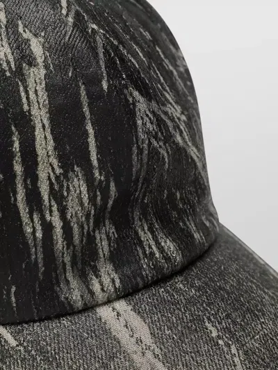 Rick Owens Drkshdw Textured Fabric Cap Vintage Style In Black