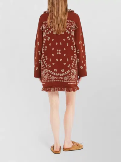 Alanui Bandana Jacquard Cashmere Cardigan In Multi