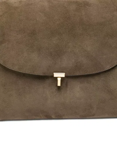 Totême Suede Leather Tote Bag With Adjustable Strap In Neutral