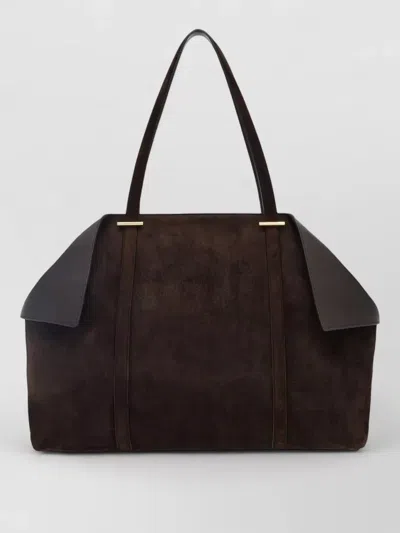 Ferragamo Large Tote Bag Contrast Panels In Pink