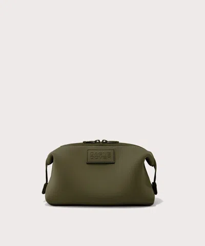 Dagne Dover Large Hunter Water Resistant Toiletry Bag In Dark Moss