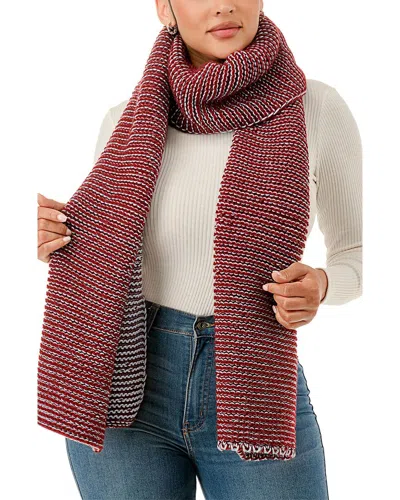 Marcus Adler Two-tone Open Knit Scarf In Red