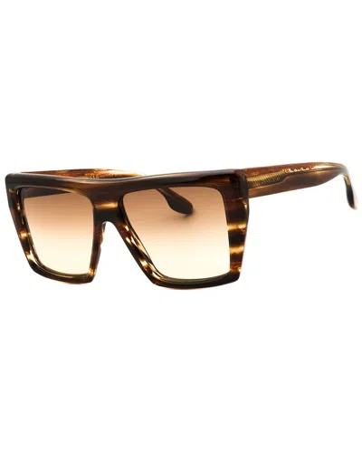 Victoria Beckham Brown Acetate Sunglasses In Brown