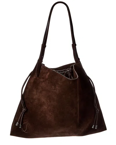 Christian Louboutin Baggy Suede Tote In Brown
