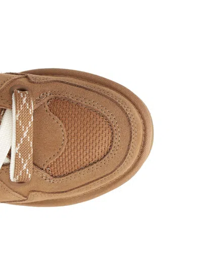 Ugg Suede And Mesh Sneakers With Trekking Laces In Brown