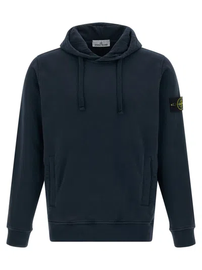 Stone Island Cotton Hoodie In Blue