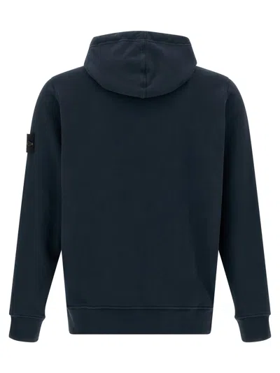 Stone Island Cotton Hoodie In Blue