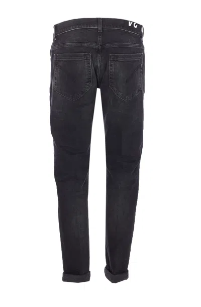 Dondup Straight Leg Jeans Featuring Five Pockets In Black