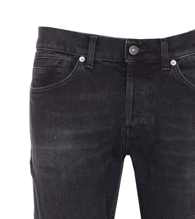 Dondup Straight Leg Jeans Featuring Five Pockets In Black