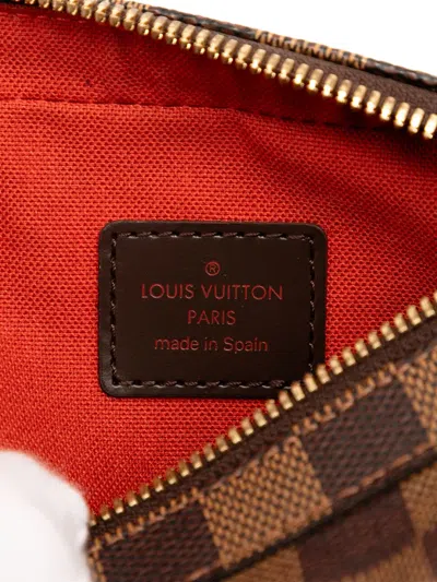 Pre-owned Louis Vuitton 2004 Damier Ebene Geronimos Crossbody Bag In Brown