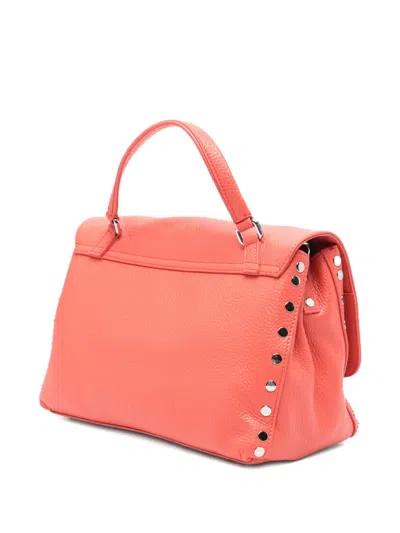 Zanellato Small Postina Daily Studded Turn-lock Tote Bag In Orange
