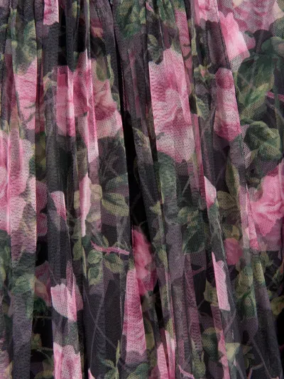 Needle & Thread Floral Ruffled Dress In Black