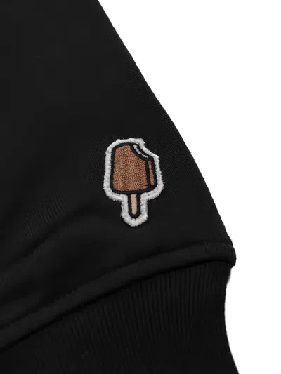Icecream Running Dog Popover Hoodie In Black
